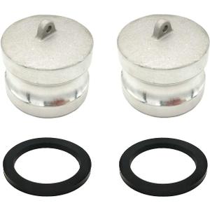 2PCS Aluminum Type DP Cam and Groove Fitting, Female Coupler x Female NPT, with 2PCS Camlock Gasket Fitting (0.75")