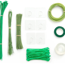 Ling's moment DIY Tools Set for Wedding, 7 Kinds of DIY Accessories Include Artificial Flower Stems Iron Wire Adhesive Hooksand Floral Tape Double Sided Tape Recyclable Cable Ties and Tubing