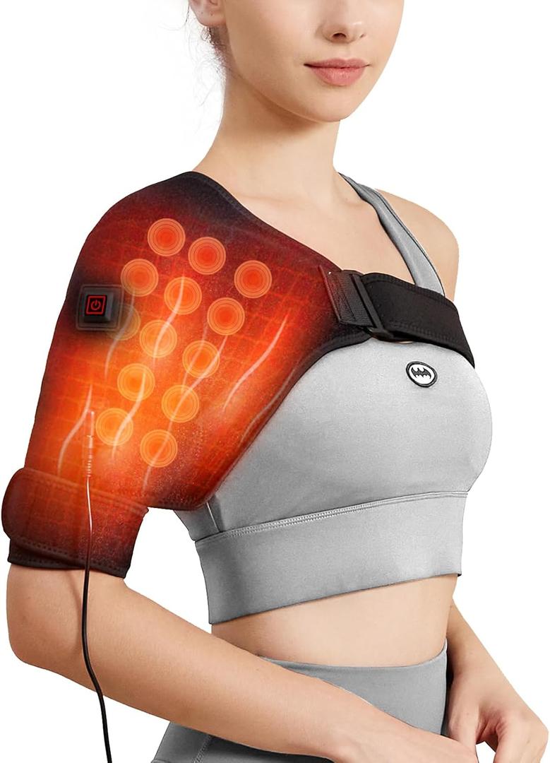 Shoulder Heating Pads 3 Heat Settings for Shoulder,Jade Rotator Cuf Heated Shoulder Wrap