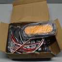 Sumind 8 Pcs 6" Oval LED Trailer Tail Lights, 24 LED Trailer Marker Lights 12v Brake Stop Ip67 Waterproof Sealed Flush Mount for Truck Rv Boat (Amber)