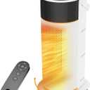 Space Heater - 1500W Portable Space Heaters for Indoor Use, PTC Ceramic Electric Heater with Remote, 4 Modes, 9H Timer, Low Noise, 70Oscillation, Overheat & Tip-Over Protection for Office Home (White)