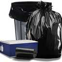 Plasticplace 95-96 Gallon Heavy Duty Black Trash Bags - Contractor Grade, Extra Large Garbage Bags for Construction & Outdoor Trash Cans, 1.2 Mil Thick, 61” x 68” (3 Count Roll)
