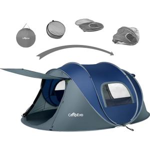 Camping Tent, Pop Up Instant Tent for 2-3 Person, Sets Up in Just Seconds, Waterproof Durable Tent with Carry Bag for Camping Hiking Outdoor (Navy Blue)