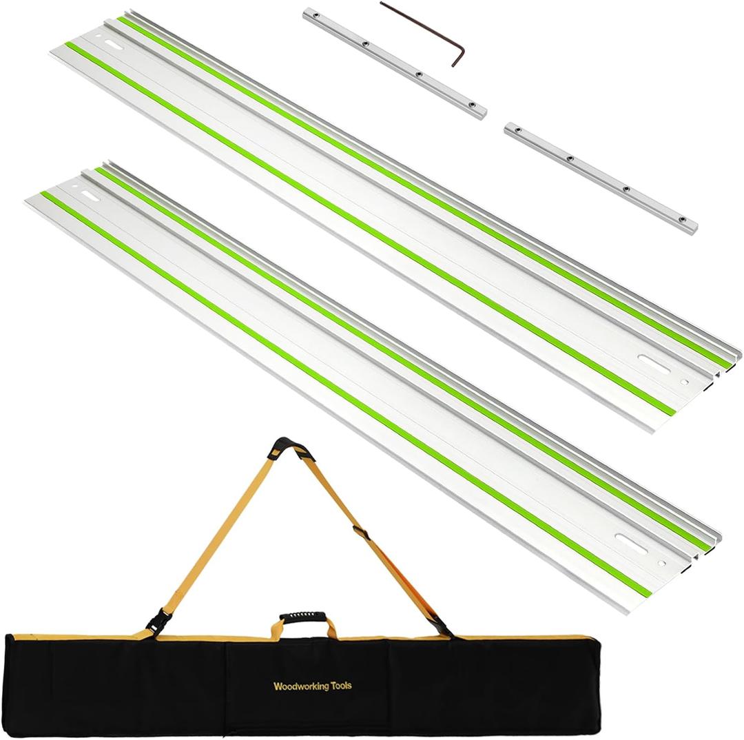 110in Track Saw Guide Rail for festool Track Saw, 55" x 2 Guide Rail with Connector for festool FS1400/2 Guide Rail, Perfect for festool TS55/TS75 Track Saw and Longer Cuts, 