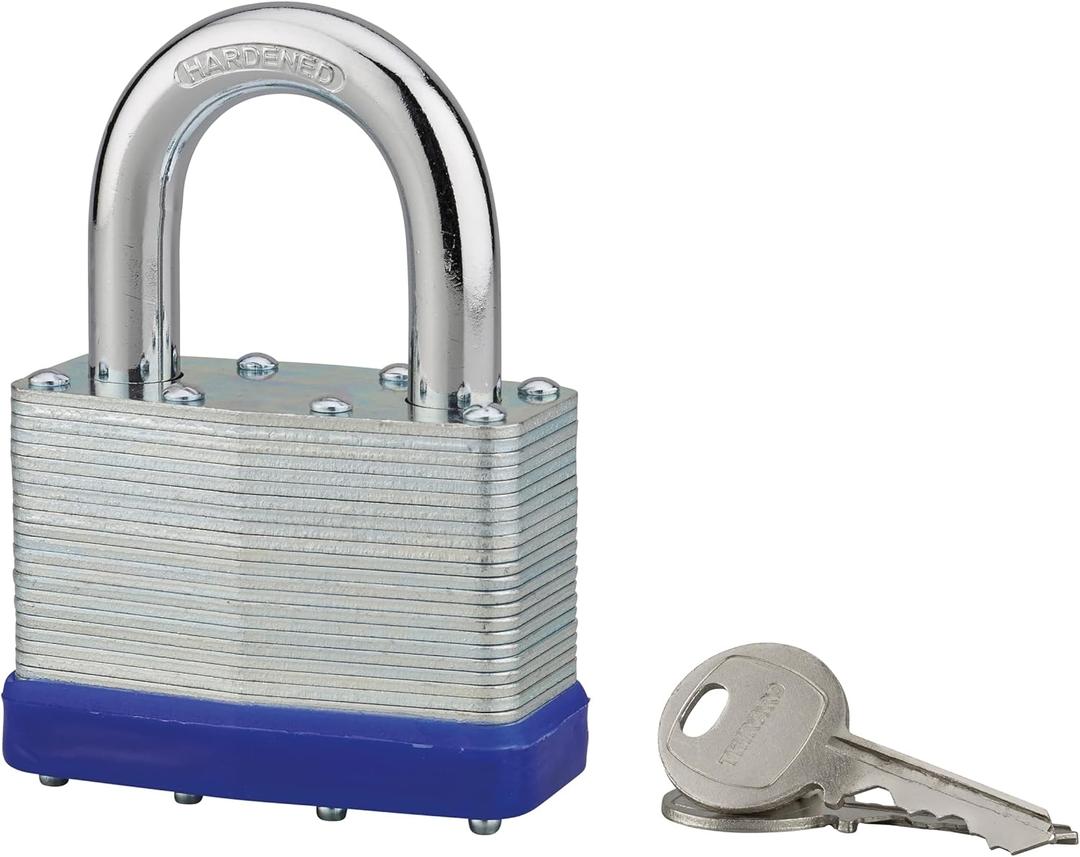 THIRARD Heavy-Duty Padlock  Laminated Steel, Double Locking, Adjustable Hardened Shackle  Maximum Security for Gym Lockers, Fences & Toolboxes  Weather-Resistant, Durable Design, 2 Keys Included (65mm, 2.56")
