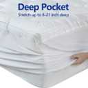 EASELAND Queen Size Mattress Topper Pillow Top Mattress Cover Quilted Fitted Mattress Protector Cotton Top 8-21" Deep Pocket Extra Thick Mattress Pad (60x80 Inches, White)