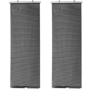 Amosfun 2pcs Blackout Curtains Car Window Sun Shade Retractable Windshield Sun Shade Side Window Blocks Sun Blinds PVC 16 x 49 Inch