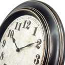 45MinST 18 Inches Retro Wall Clock, Silent Non Ticking Battery Operated Movement, Home/Wall Decor, Easy to Read, Decorate Bedroom/Living Room/Office