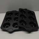 EVODAE® Mini Bundt Cake Pans for Baking Set of 2 – 12 Cup (2x6) Nonstick Black Carbon Steel – Heavy-Duty & Built to Last – Carefully Packaged in a Clean Black Box – PFOA & PTFE Free