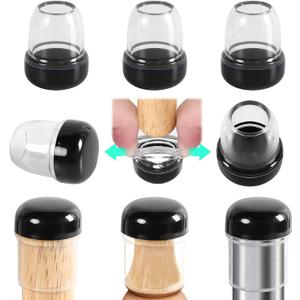 Ezprotekt Chair Sliders for Carpet, 24 Pcs Round Chair Glides for Carpet, Carpet Furniture Sliders Pads, Stool Leg Protectors Caps, Carpet Furniture Glides Quickly Clear (S Fit: 0.55" - 0.75")