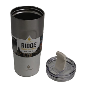 Manna™ Ridge™ Stainless Steel Coffee Tumbler - White