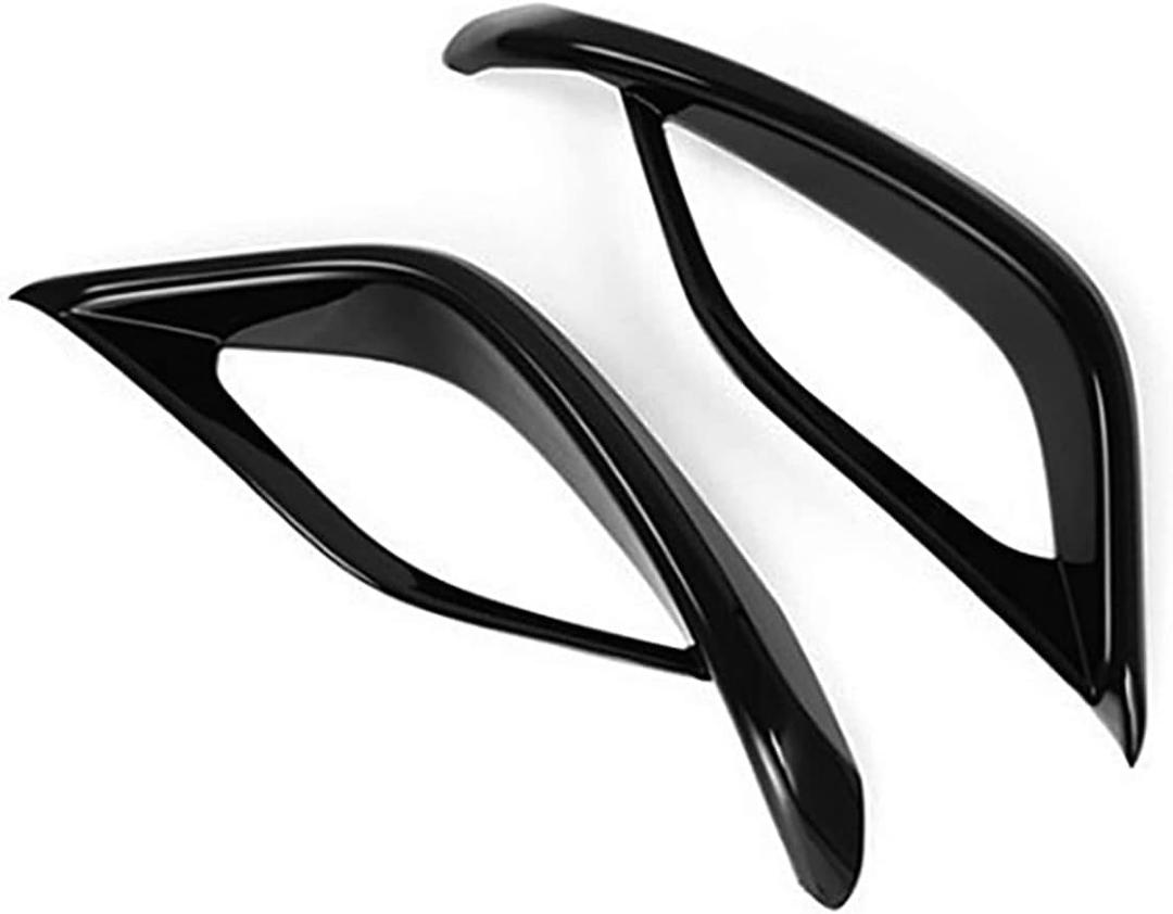 Car Accessories Fit For Toyota Highlander 2020 2021 2022 2023 2024 2025 Exterior Decoration Rear Fog Light Lamp Frame Cover Trim (Black) ABS 2 PCS