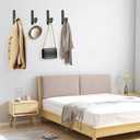 2 x DECLUTTR 10 Pack Coat Hooks, Heavy Duty Wall Hooks for Hanging Coats, Black Towel Hooks Wall Mounted for Key, Towel, Bags, Cup, Hat