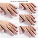2 x French Tip Press On Nails, OPkssnails 150pcs French Press ON Nails Extra Short Square, Pre-lasting Soft Gel Nails, Soak Off Acrylic False Nails for Nail Art DIY Extension 15 Size