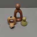 suruim Abstract Family of 3 Figurines Modern Sculptures Home Decorative Accents TV Stand Decor Bookshelf Knick Knacks Gifts for Shelves Entry Way Statues for Home Decor Living Room(Grey) (Gray)