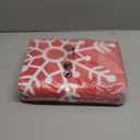 Winter White Snowflake on Red Flannel Throw Blanket Fleece Blankets,Seamless Christmas Theme Soft Warm Cozy Throws Lightweight Fuzzy Blanket for Sofa Couch Bed Car All Season Use, 60x80 In