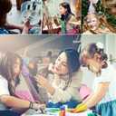 2 x 40Pcs Acrylics Paint Brushes for Kids, Small Paintbrushes Nylon Hair Artists Paint Brush with Handle for Oil Watercolors, Face Nail Arts, Miniature Detailing Painting, Blue