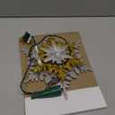 Brizled Christmas Tree Topper, 9.25 Snowflake Christmas Tree Top with 20-ct Lights, 120V Plugin Silver & Gold Glitters Plated Snow Flake Xmas Tree Star Topper for Christmas Tree Home Holiday Decor