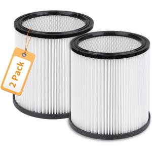 DXVC6910 Cartridge Filter Replacement for DEWALT Wet Dry Vacuum Cleaners 6-16 Gallon, Compatible with Dewalt DXV06P DXV09P DXV10P DXV10PL DXV10SA DXV12P DXV14P DXV16P, 2 Pack