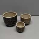 Decorative Stoneware Owl Containers