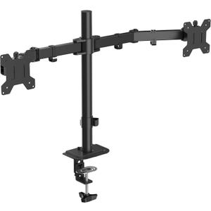Suptek Dual Monitor Arm Desk Mount,Ultrawide Dual Monitor Arm for 2 Monitor Screens up to 38 inches and Max 22lbs Each,Extra Tall 15.75" Pole Fully Adjustable Monitor Stand for Desk,Black, Size: 13"-38"
