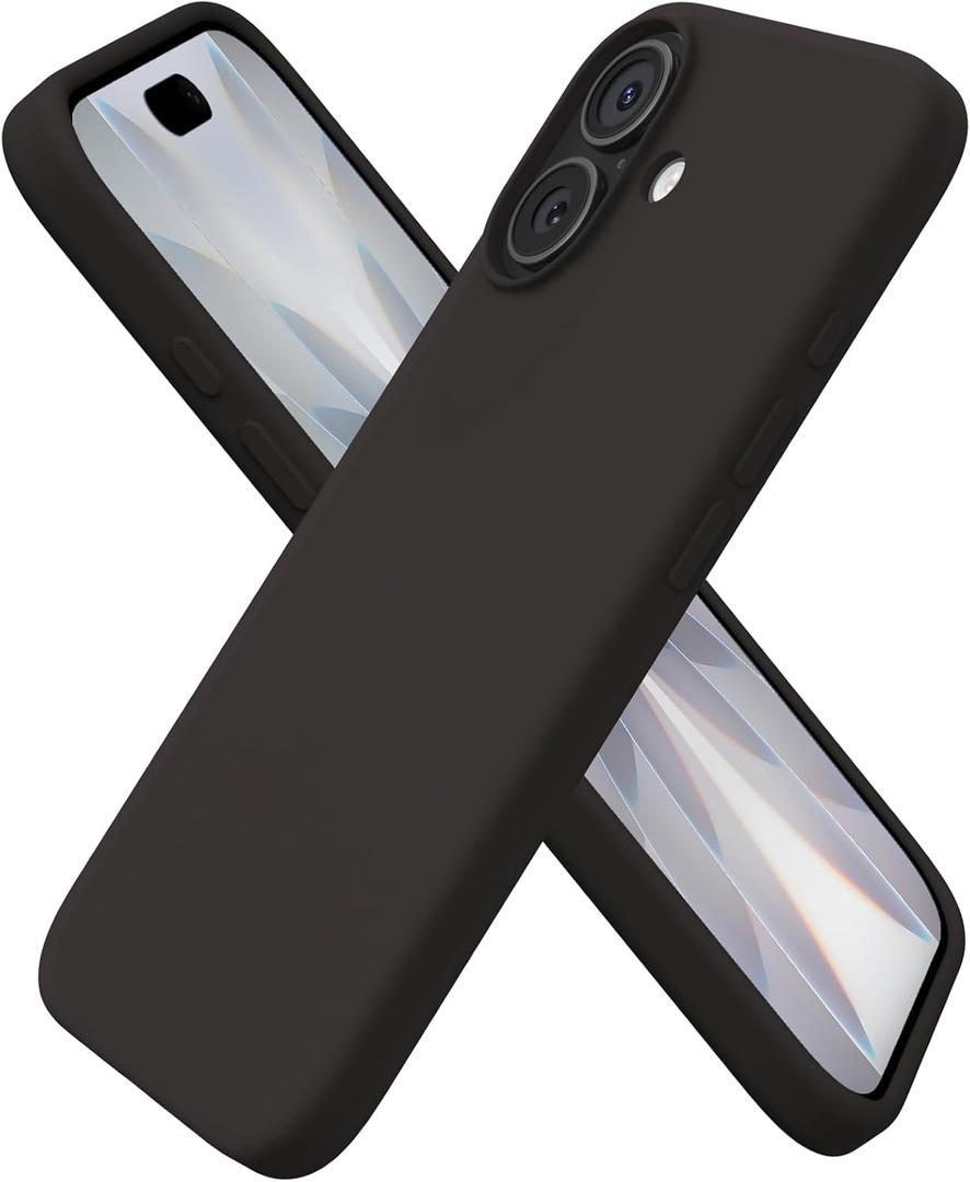 ORNARTO Compatible with iPhone 17 Case 6.3, Slim Liquid Silicone 3 Layers Full Covered Soft Gel Rubber Phone Case Protective Cover 6.3 Inch, Espresso