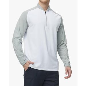 M MAELREG Quarter Zip Pullover Men Moisture Wicking Micro Fleece Performance Raglan Collarless Golf Sweatshirts for Men, L