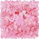 Zeyune 72 Pcs Pink Bow Iron on Patches Bulk Embroidered Bow Patches Coquette Preppy Sew on Bowknot Applique Girly Aesthetic DIY Decoration for Hats Clothing Backpacks, 36 Styles