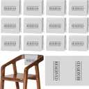 Buryeah 12 Pcs Reserved Seating Signs for Chairs Church Pew Reserved Chair Signs Placeholder with Printed Words for Weddings Parties Celebrations Receptions Church or Event (Light Gray)
