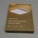 FULEN Motion Sensor Ceiling Light Fixture, Cordless Closet Light Battery Operated, Rechargeable Magnetic Mount LED Shower Light for Bathroom,Stairs,Garage,Hallway, Color Change, 2 Pack (White)