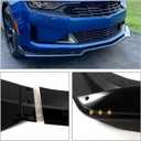 Glossy Black Front Bumper Lip Compatible with Chevy Camaro SS LS LT RS 2016-2024, Splitter Spoiler Diffuser Protector Wing Body Kit