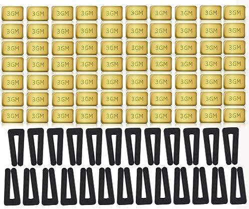 100PCS Ceiling Fan Blade Balancing Kit, 25 Sets Fan Balance Kit Including 25 Pcs Resilient Fan Balance Clips and 75 Pcs Metal Self-Adhesive 3G Weight, Practical Ceiling Fan Balancing Kit