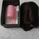 MOSINA Human Hair Toppers for Women Real Human Hair Toppers Hair Pieces for women 3.2" x 4.5" Silk Base Real Hair Toppers for Women with Thinning Hair (Dark Brown) (3D Bangs(8*11))