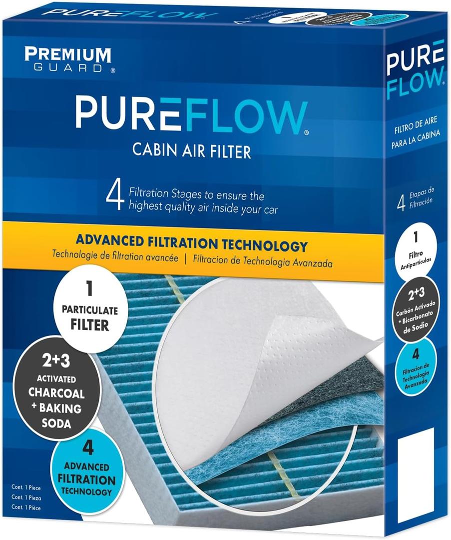 PureFlow Cabin Air Filter PC5504X | Fits 2006-2009 Mercedes-Benz CLK350, 2003-2005 C230, 2001-2005 C320, 2003-2005 CLK320, 2003-2006 CLK500, 2007-2009 CLK550, Recirculation
