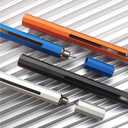 Pen C, Durable Aluminum Alloy EDC Pen, with 100+ Replacement Refills - Ballpoint, Rollerball, Gel. Auto-Adjusting Refillable Pen, Best Writing and Sketching Gift for Men and Women_Black