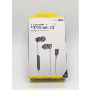 AcoustiX Premium Sound Stereo Earbuds With Apple 8-Pin Connector
