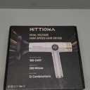 Dual Voltage Travel Hair Dryer with Diffuser - 2000W High-Speed Ionic Diffuser Hair Dryers Gift for Women, Fast Drying, Low Noise, Lightweight, No Heat Damage, European Travel 110V-120V/220V-240V (Gold)