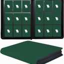 Premium 9-Pocket Zippered Trading Card Binder, 540 Pockets Double-Sided Side-Loading Card Organizer Album, PU Leather Card Holder Protector for MTG, TCG, Sports Cards (Green)