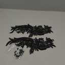 2pc ABS Rhinestone Lace Dress Gorgeous Craft Material Sewing Embroidery Accessories Dress DIY Embroidery(Black Right)