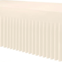 Smiry Spandex Tablecloth, Elastic Fitted Stretch Tablecloth for 4FT Rectangle Tables, Waterproof Washable Table Cover Skirt for Outdoor, Wedding, Banquet & Parties (Beige, 48Lx30Wx30H Inch)