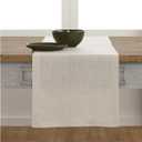 Solino Home Linen Table Runner 108 Inches Long - Athena, 100% Pure Linen Light Natural 14 x 108 Inch Table Runner for Dining, Spring, Summer, Mothers Day