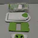 Mueller Pro-Series 10-in-1, 8 Blade Vegetable Chopper, Onion Mincer, Cutter, Dicer, Egg Slicer with Container, French Fry Cutter Potato Slicer, Home Essentials, Salad Chopper White Sand/Green