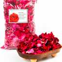 Fortunate Flowers 7.1oz/200g Dried Rose Petals Bulk for Wedding, 40 Cups Red Fresh Real Dry Rose Petals Dried Flower Petals Bulk for Bath, Confetti, Flower Girl, Bridal Shower, Roses Petals Decoration