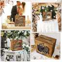OurWarm Wooden Wedding Card Box with Slot, Rustic Card Box for Wedding Decorations for Reception, Money Gift Card Box with Acrylic Window for Wedding Birthday Anniversaries Graduation Party Decor