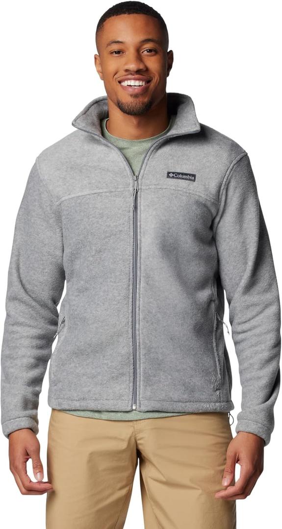 Columbia Steens Mountain 2.0 Full Zip Fleece Jacket (Large, Light Grey Heather)