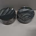 Nervure 100Pcs Green and Gold Plastic Plates - 7.5inch Disposable Green Dessert/Salad Plates - Heavy Duty Plastic Plate Ideal for Wedding & Party