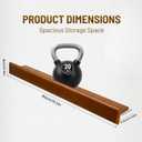 32 Inch Picture Ledge Shelf with Lip,Floating Shelves for Wall, Set of 2 Solid Pine Wood Shelves with Invisible Brackets, Wall Storage for Living Room, Bedroom, Kitchen, Bathroom(Dark Brown)