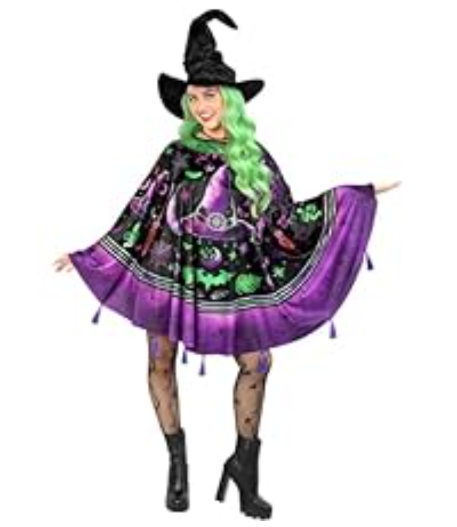 Morph Spider Costume For Women Poncho, Halloween Poncho For Womens, Halloween Costumes For Women Adult Spiders, One Size