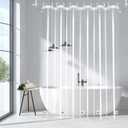EurCross Shower Curtain Liner with 5 Bottom Magnets,BPA-Free 9G PEVA Clear Shower Liner for Bathtub, PVC-Free Premium See-Through Plastic Shower Curtain for Bathroom 72x72 inch,Waterproof