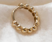 18K Gold Plated Stainless Steel Piercing Hoop Nose or earring